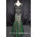 2015 sexy heavy beading green arabic evening dresses/gowns for muslim E0084